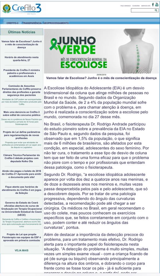 Volta Redonda promove evento de conscientização da escoliose